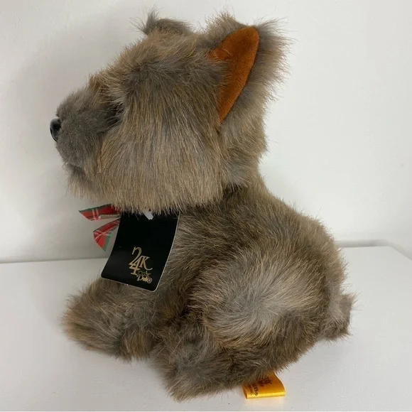 NWT 1992 Vintage 24K Special Effects Polar Puff dog terrier stuffed animal plaid - Picture 13 of 13